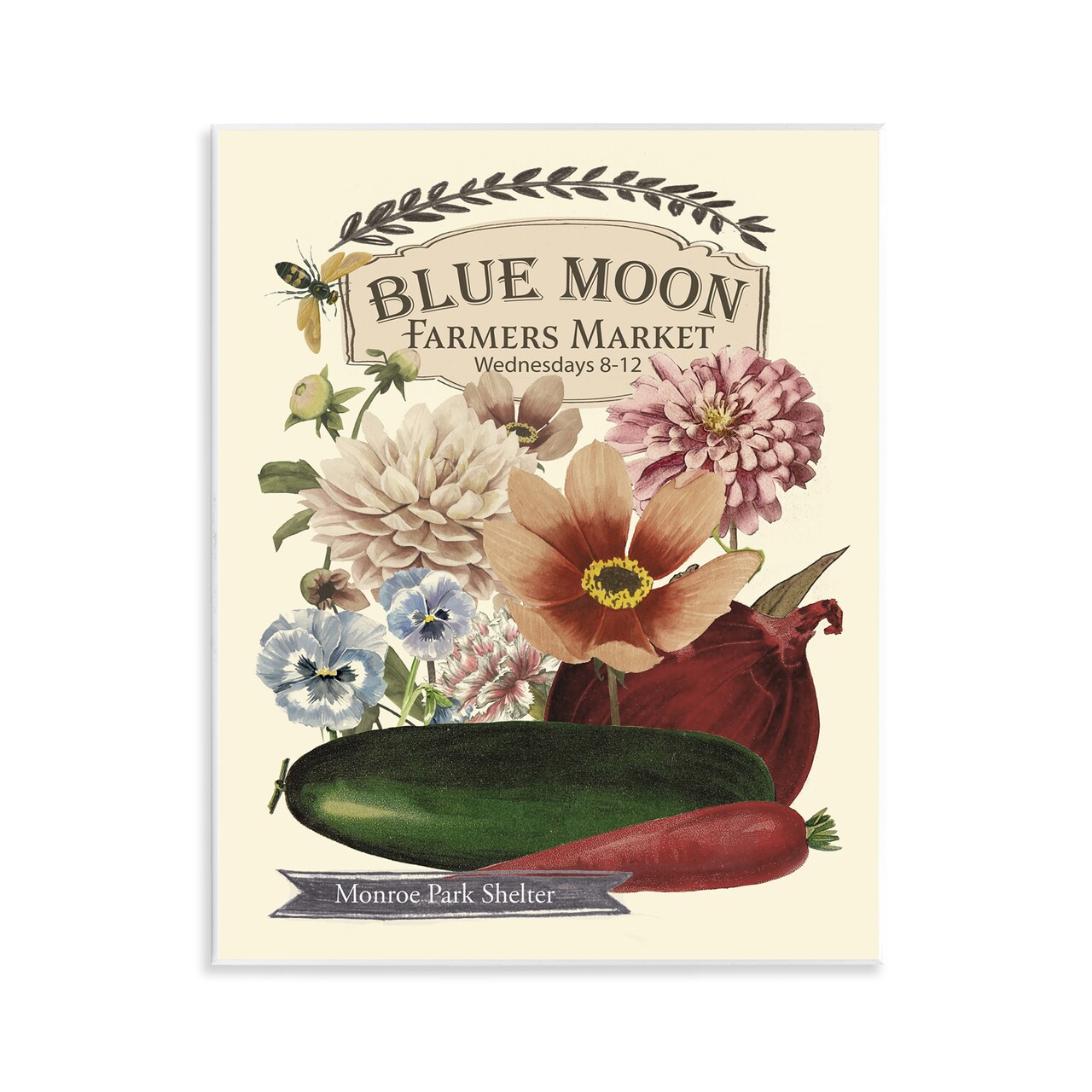 Stupell Industries Vintage Country Farmers Market Wall Plaque Art Design by David Drost